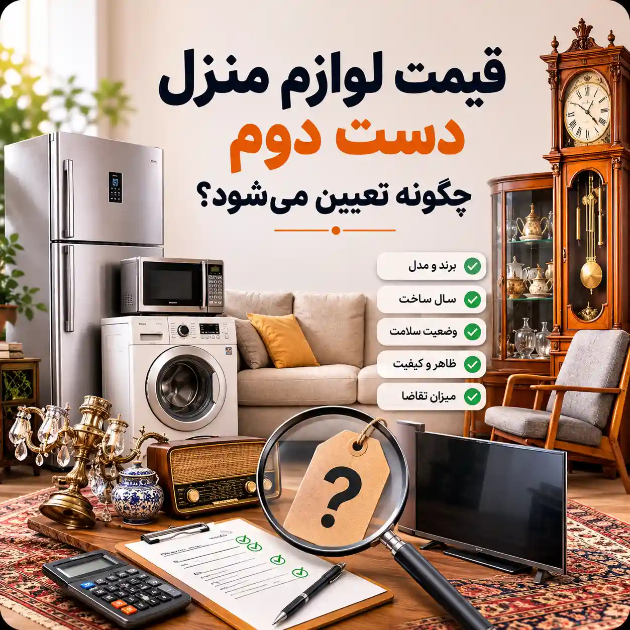 قیمت لوازم منزل دست دوم و عوامل موثر بر تعیین ارزش آن
